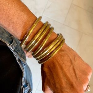 Budha Girl Inspired bracelets—set of 7 gold